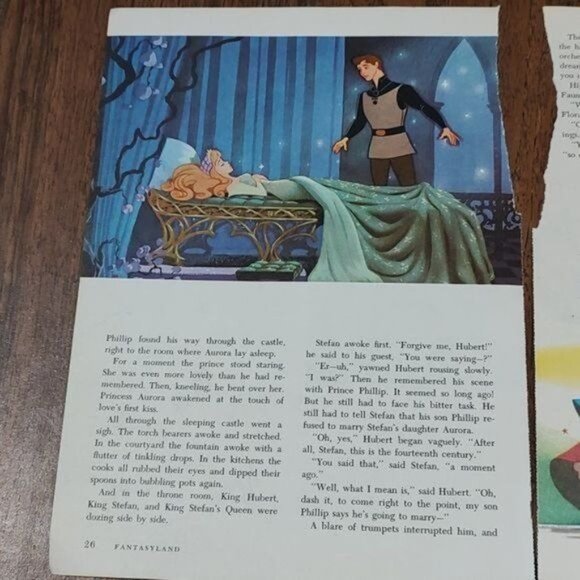 Sleeping Beauty Disney princess nursery pictures decor Fantasyland 1965 - Picture 5 of 5